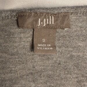 J. Jill Women's Gray Solid Scoop Neck‎ Sleeveless Tank Top Size S